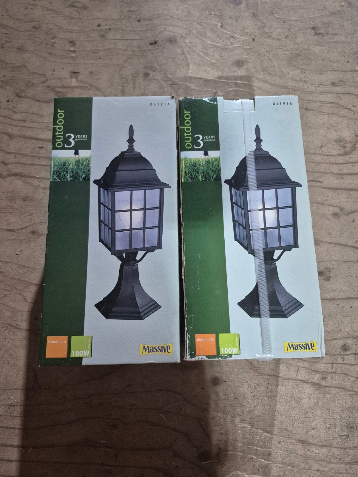 Olivia Buitenlampen - Set van 2, Aluminium, 100W, Minder dan 50 watt, Overige typen, Ophalen of Verzenden, Netvoeding