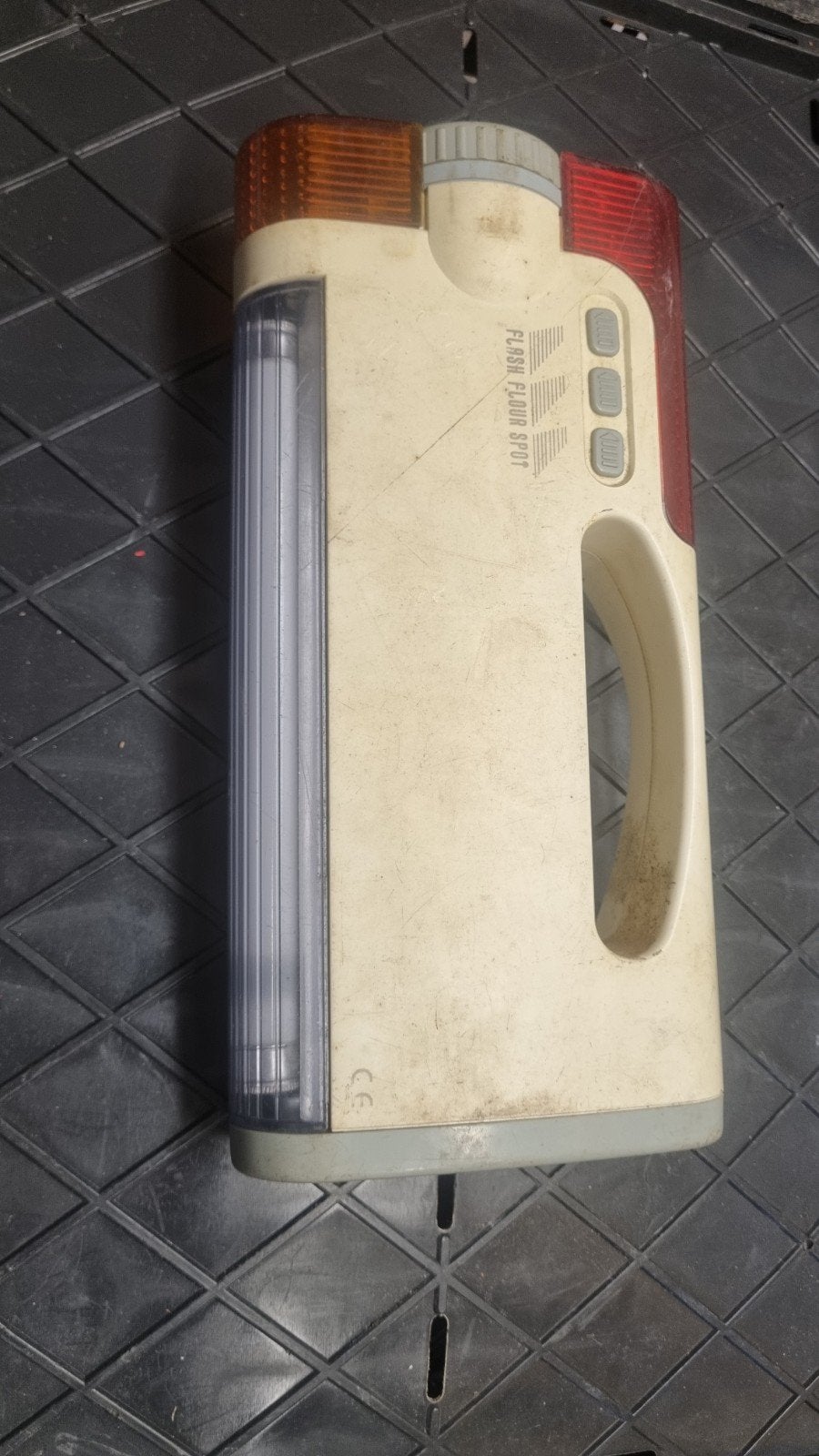 Flash Flour Spot Zaklamp met TL en Knipperlicht, Ophalen of Verzenden, Gebruikt, Accu