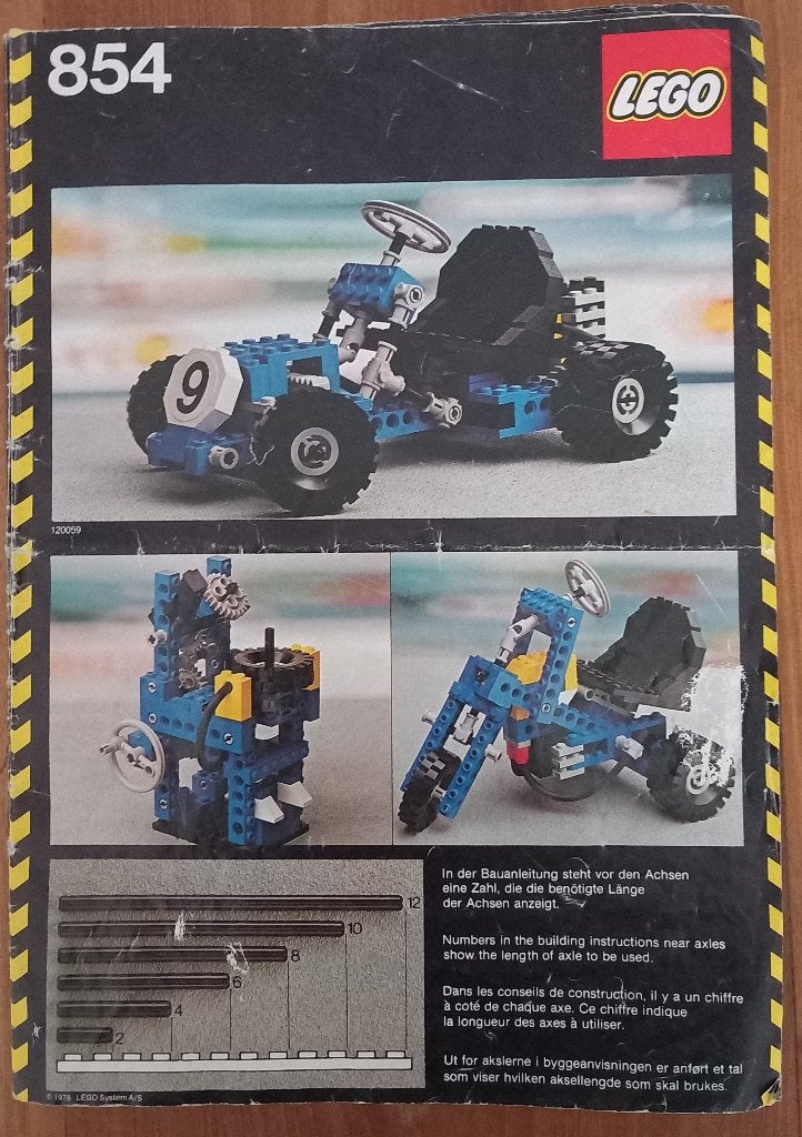 lego 854-1 lego technic Expert Builder Skelter (1978), Gebruikt, Lego, Inclusief instructies, Ophalen of Verzenden