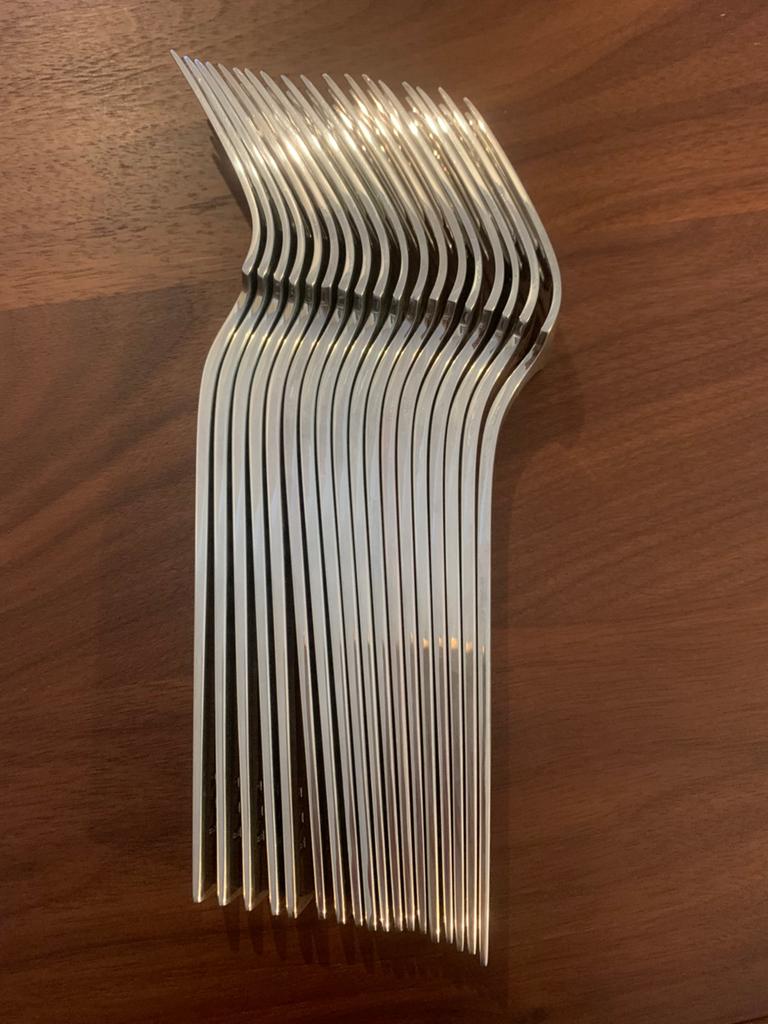 Robbe & berking messen en vorken vis knifes & forks 24 stuks, Ophalen, Zo goed als nieuw, Zilver, Bestekset