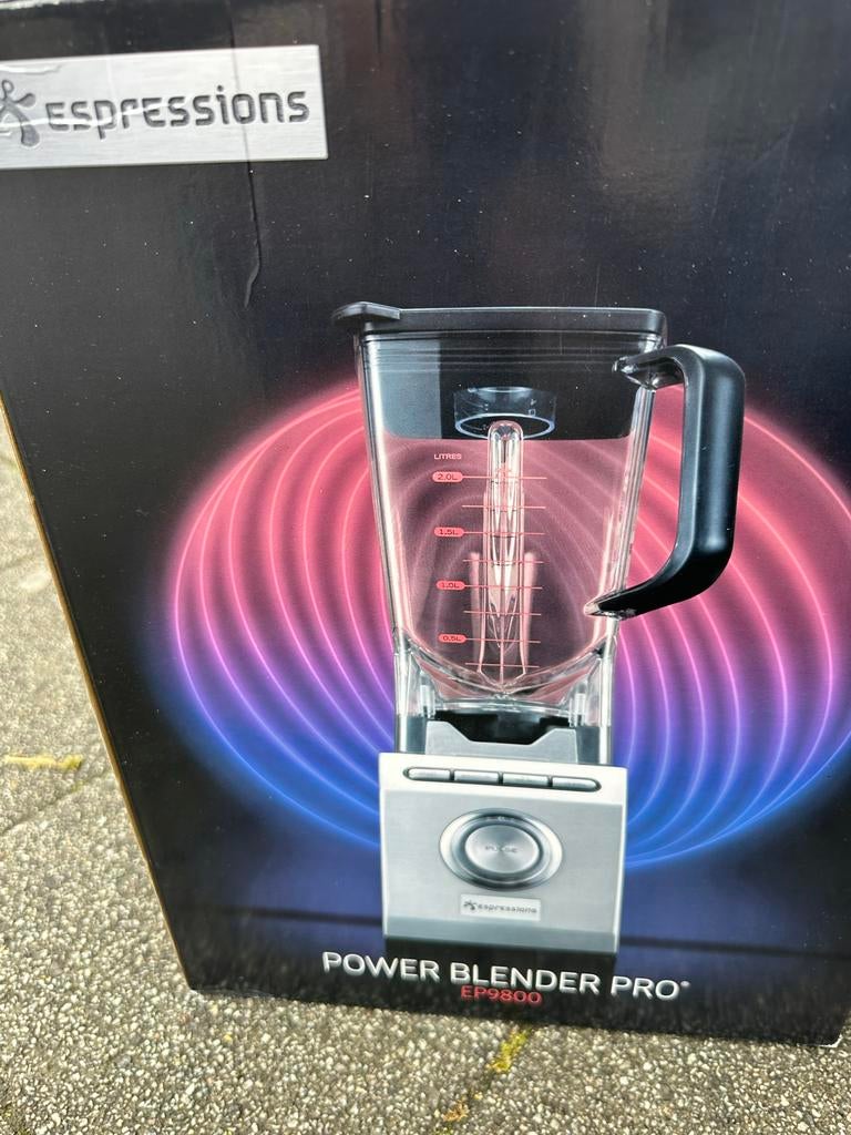 Espressions Power Blender Pro EP9800 - Nieuw in doos, Witgoed en Apparatuur, Blenders, Nieuw, Espressions, Powerblender, Verzenden