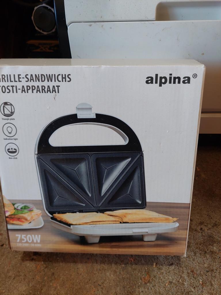 Alpina Tosti-apparaat 750W - Nieuw in doos, Ophalen of Verzenden, Nieuw