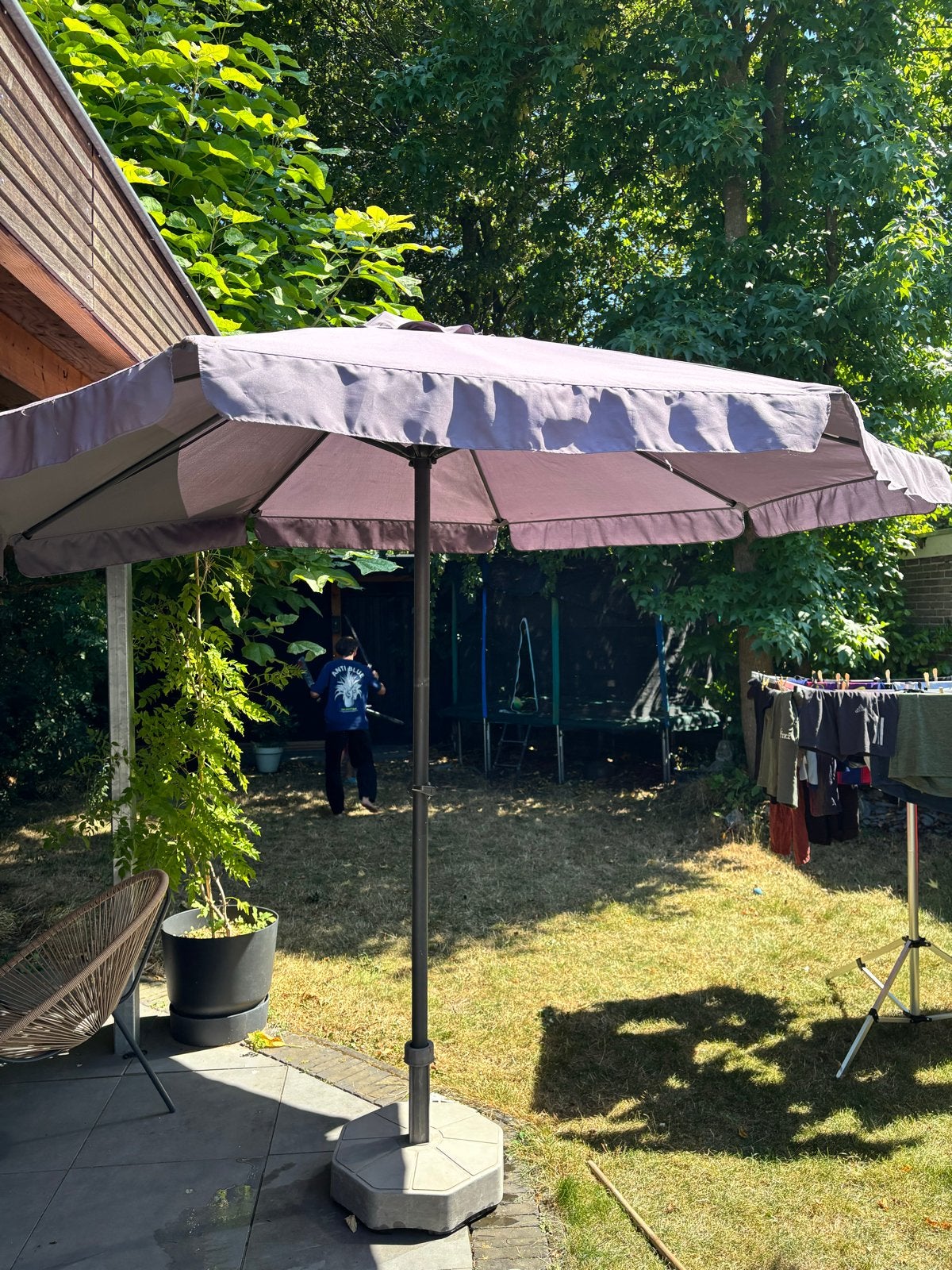 Gebruikte parasol, stang los, gratis af te halen, Ophalen, Gebruikt, 2 tot 3 meter, Stokparasol