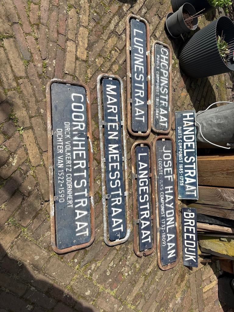 Straatnaam borden ook per stuk., Ophalen of Verzenden, Gebruikt, Reclamebord