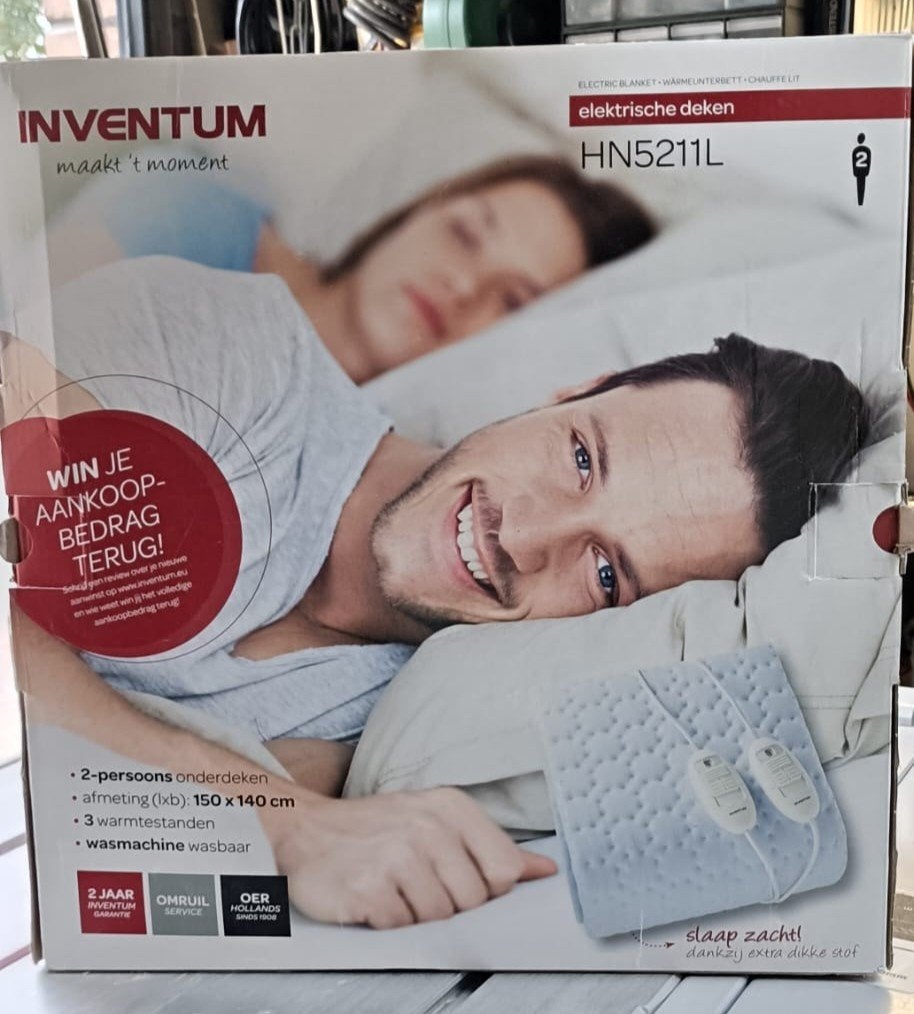 Inventum HN5211L 2-persoons elektrische onderdeken, Ophalen of Verzenden