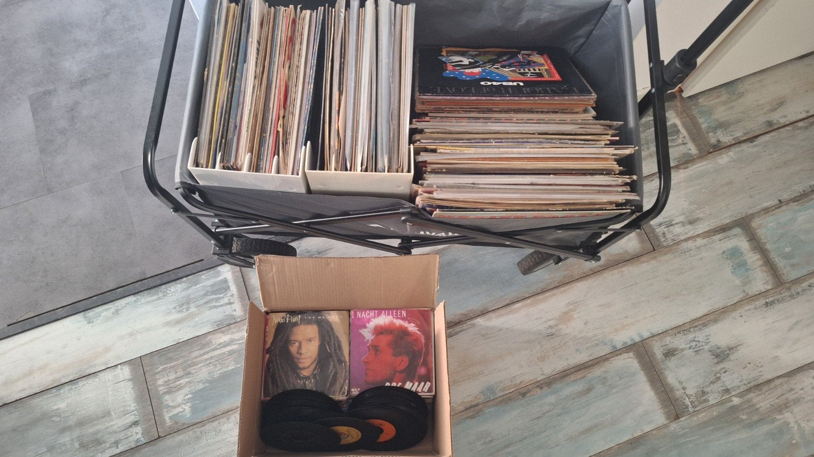 Ruim 300 Elpees & Maxi Singles - Vinyl - Veel Bekende Oldies, Ophalen, LP, Gebruikt, Boxset