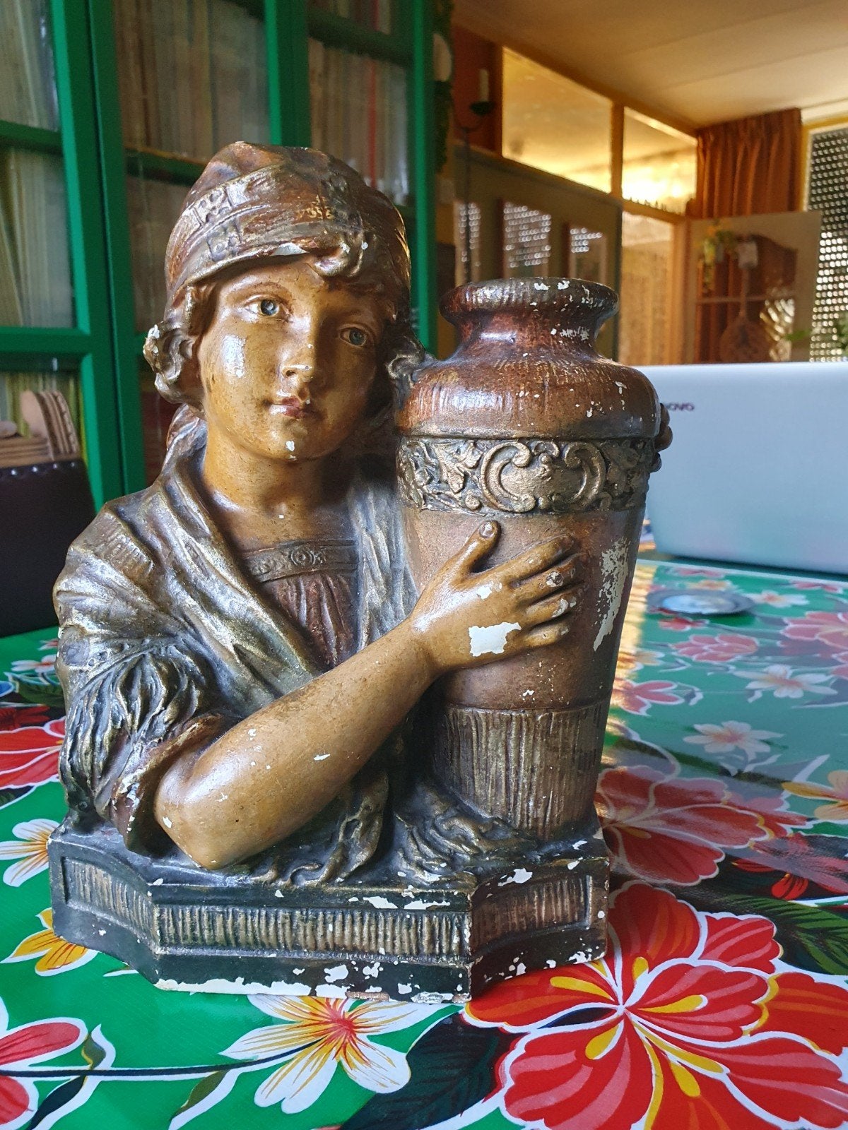 Art nouveau gipsen beeld, Ophalen of Verzenden