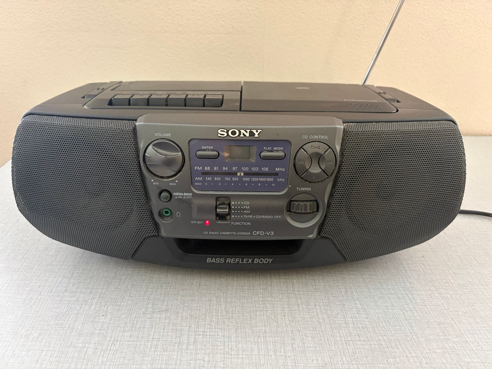 Sony CFD-V3 Boombox met CD, Radio, Audio, Tv en Foto, Ophalen of Verzenden, Gebruikt, Radio, Met cd-speler