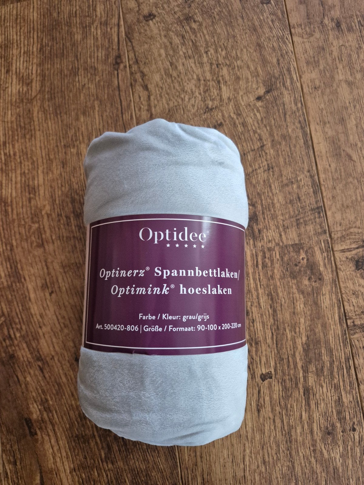 Optidee: Optimink hoeslaken lichtgrijs Nieuw!, Ophalen, Eenpersoons, Hoeslaken of Sloop, Nieuw