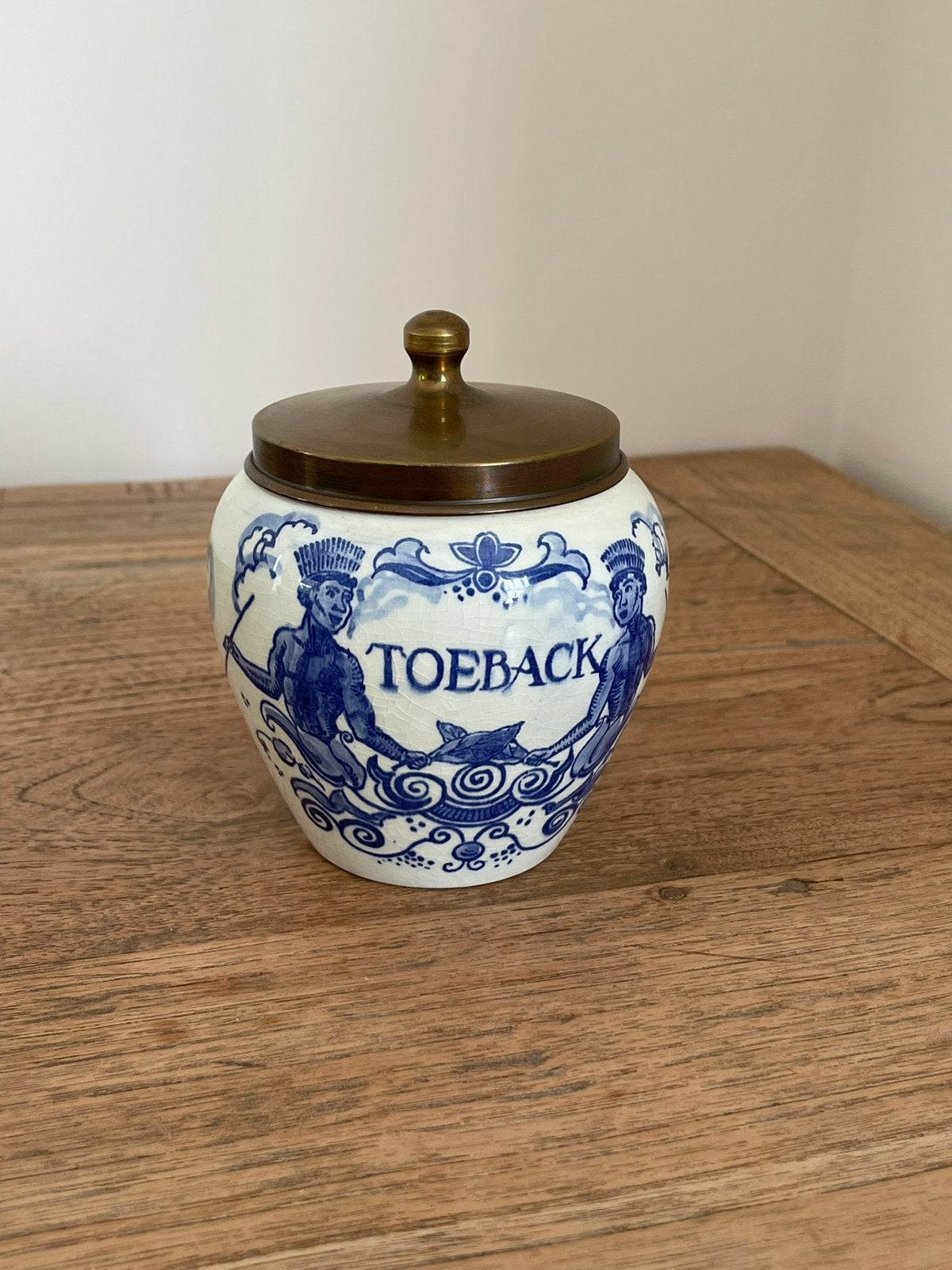 Goedewaagen Holland Toeback tabakspot Delfts blauw, Ophalen of Verzenden