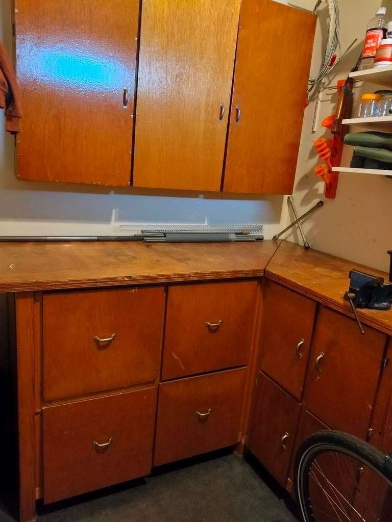 Hoek werkbank en Gereedschap wandkast., Doe-het-zelf en Verbouw, Werkbanken, Ophalen