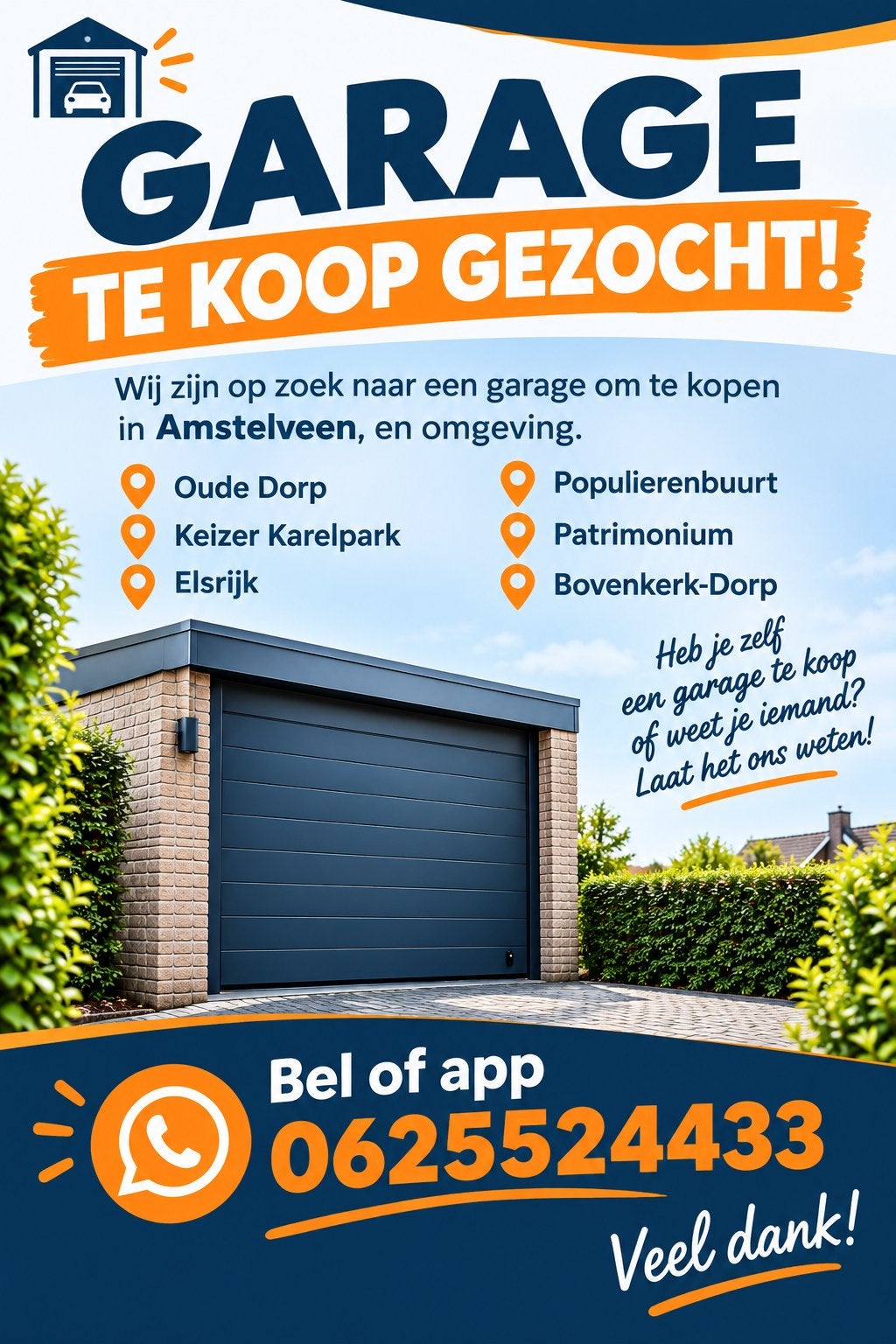Garage Amstelveen - te koop gezocht, Noord-Holland