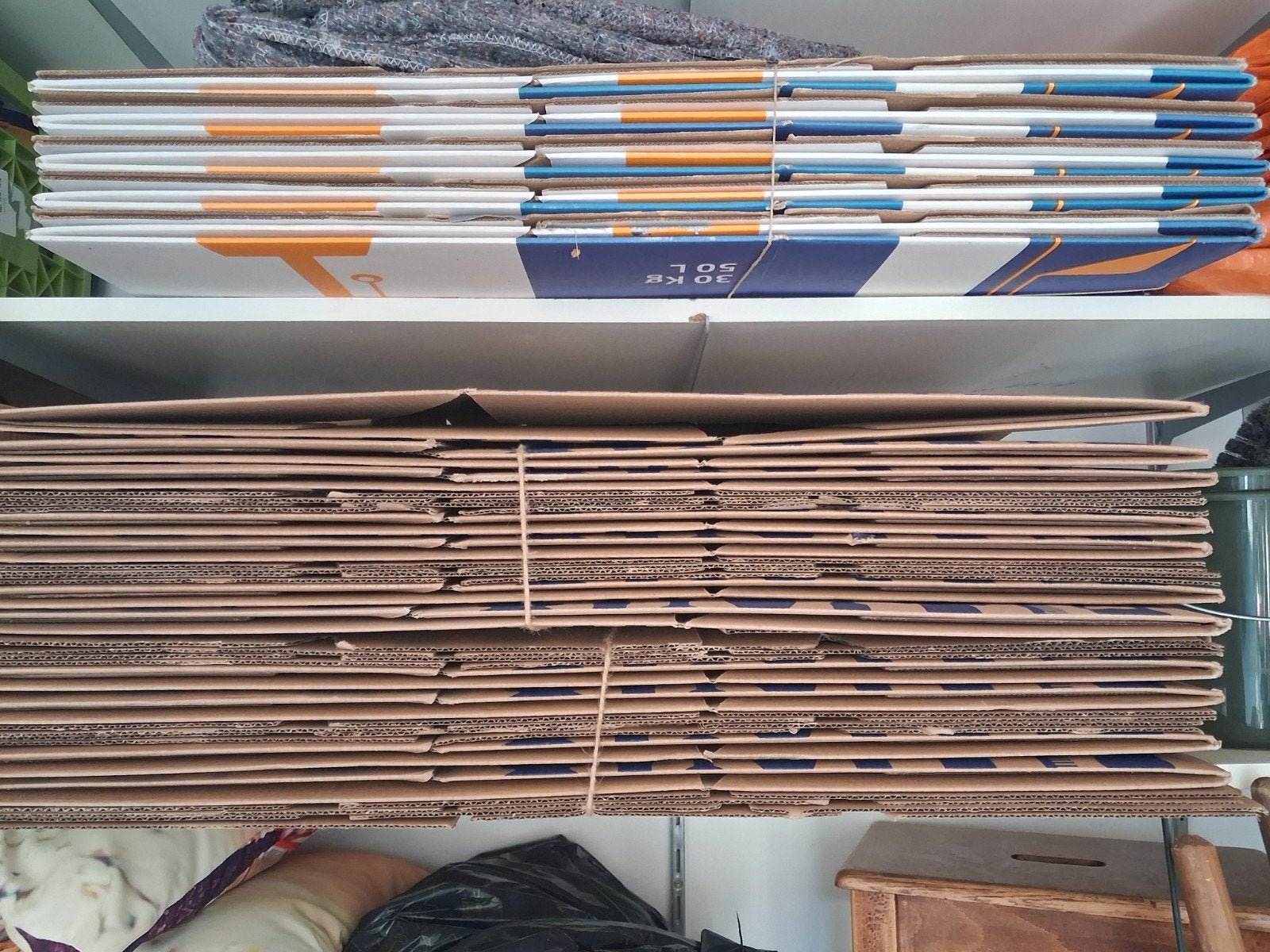 64 verhuisdozen, Ophalen, Opvouwbaar, 50 tot 75 cm, Minder dan 40 cm