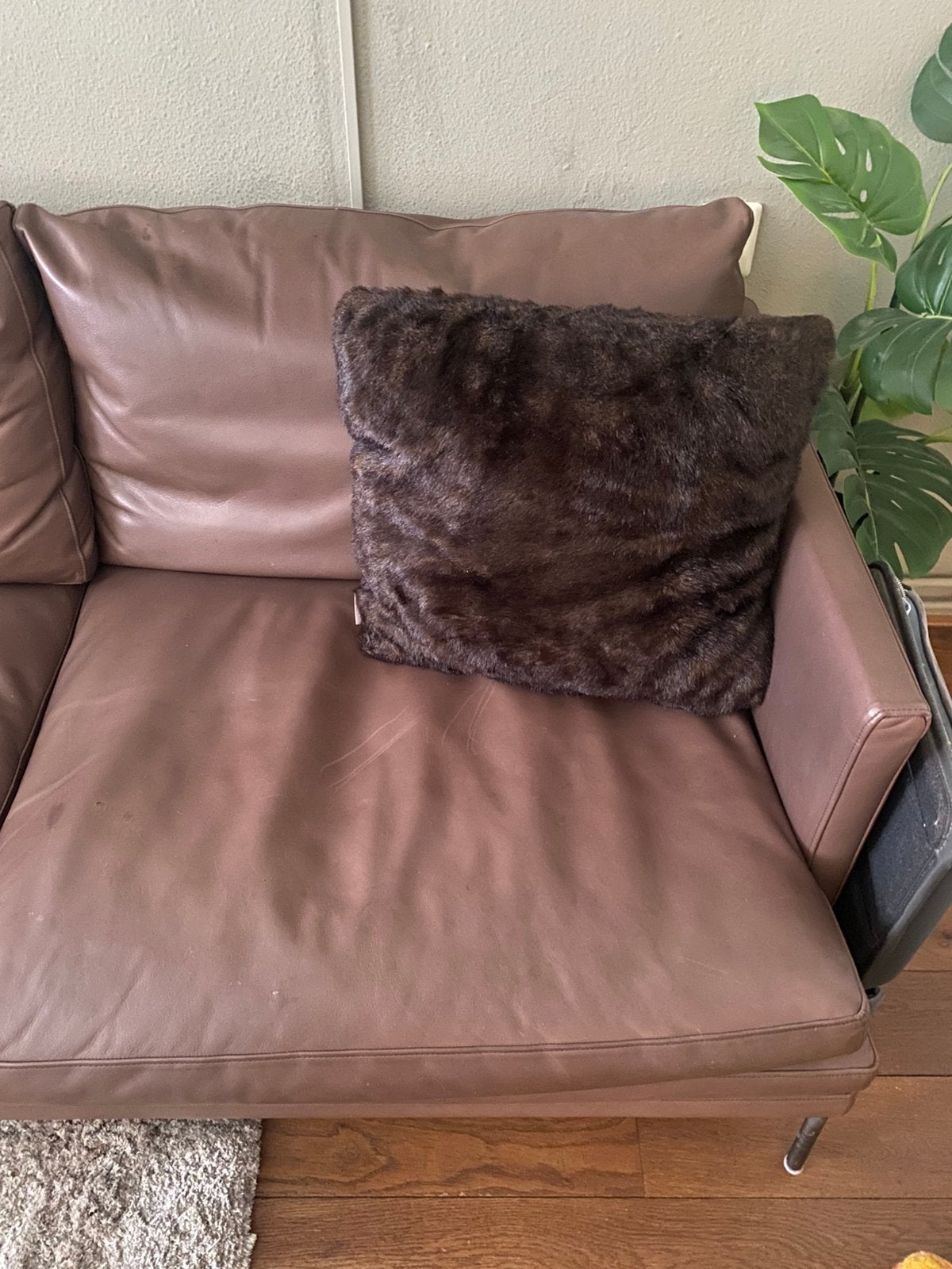 Riviera Maison sierkussens - bruin fake fur bont, Dubbelzijdig, Bruin, Verzenden, Riviera Maison