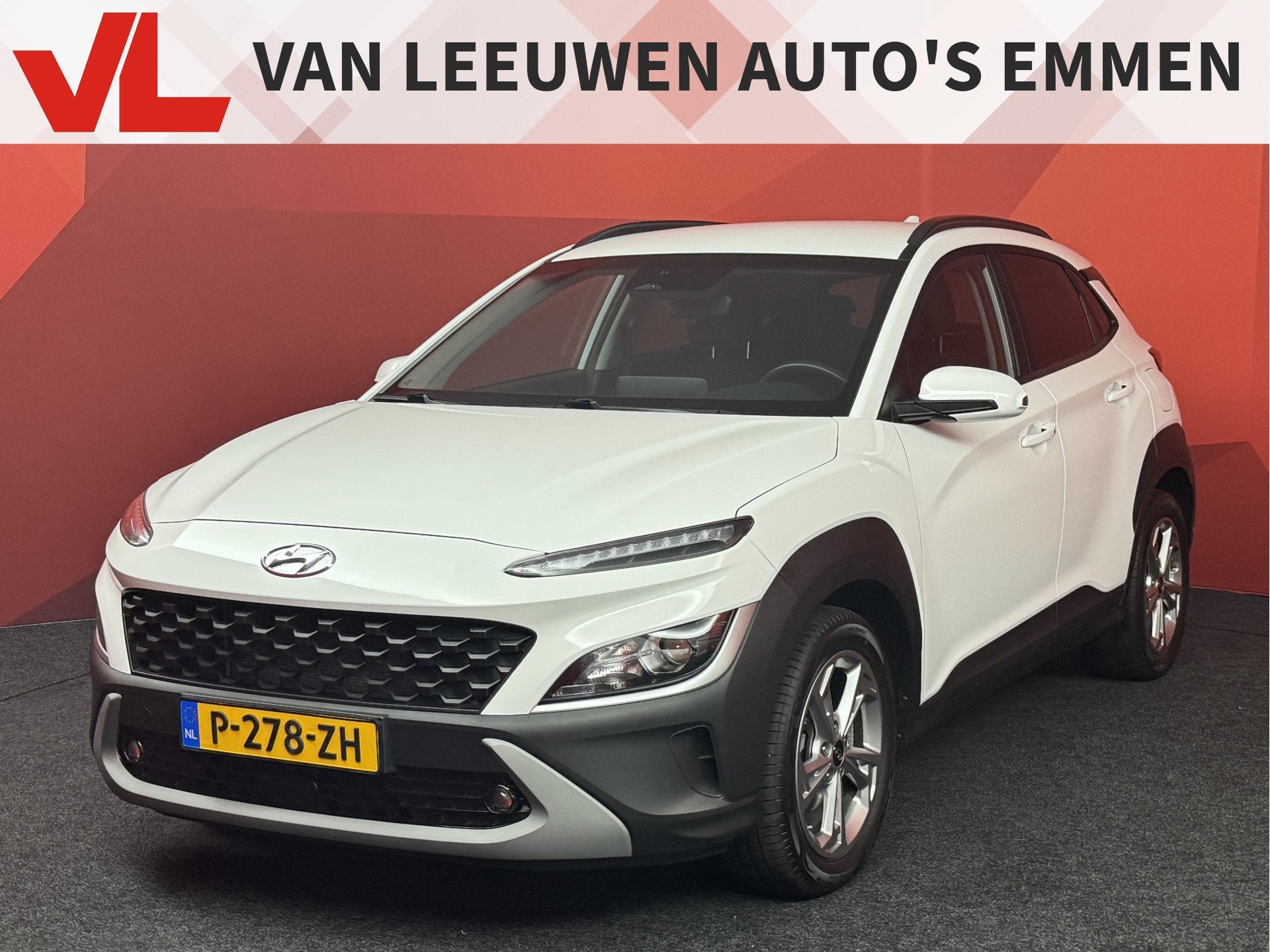 Hyundai KONA 1.0 T-GDI Fashion | Achteruitrijcamera | Apple, Auto's, Voorwielaandrijving, Stof, Gebruikt, Wit