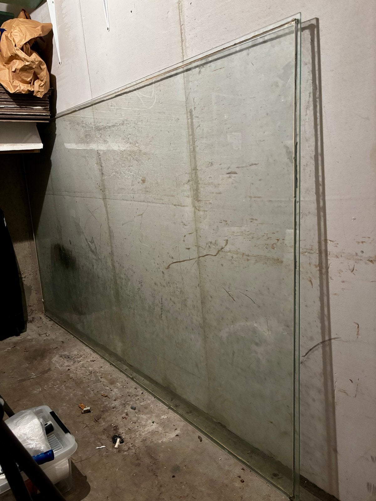 Grote glasplaat / scheidingswand (ca. 203 x 120 cm - 5 mm), Ophalen, Gebruikt, 120 tot 160 cm, Glasplaat