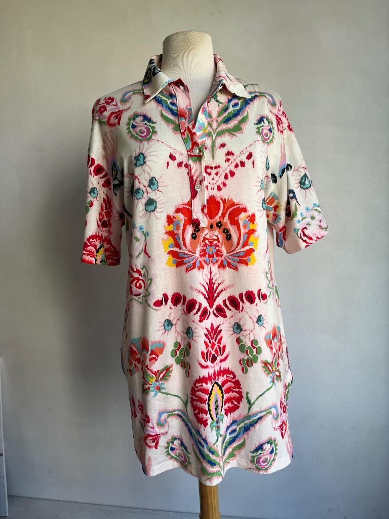 etro tuniek maat 40 beige rood, Kleding | Dames, Maat 38/40 (M), Etro, Verzenden, Zo goed als nieuw