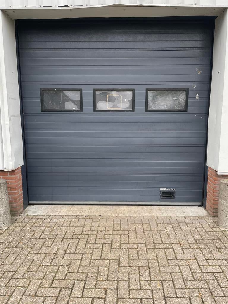 Overhead garage deur 3x3 meter crawford, Doe-het-zelf en Verbouw, Deuren en Horren, Ophalen, Gebruikt, Garagedeur, Metaal