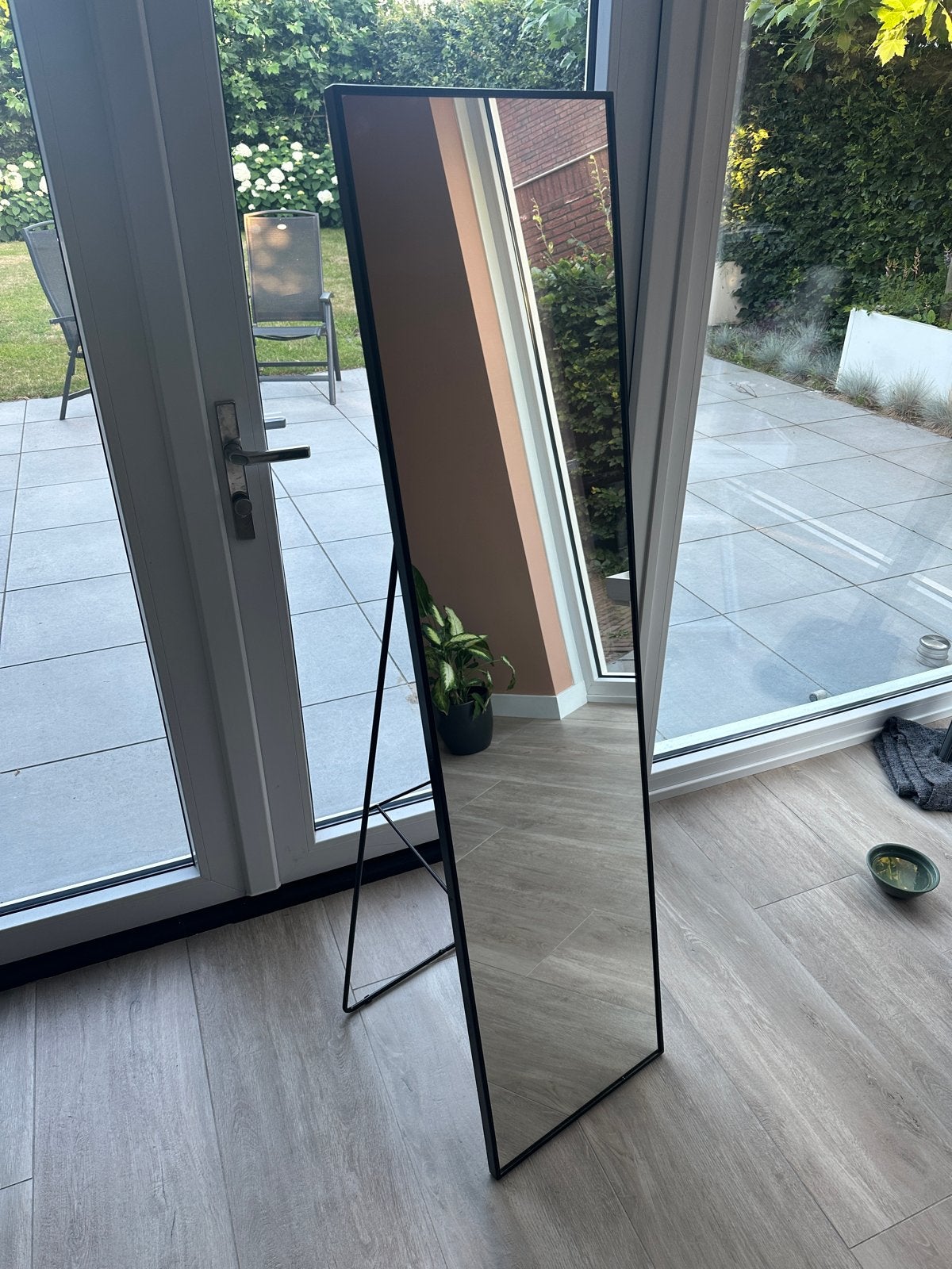 Grote passpiegel met standaard - 160x40 cm, Huis en Inrichting, Woonaccessoires | Spiegels, Ophalen, Minder dan 50 cm, Zo goed als nieuw