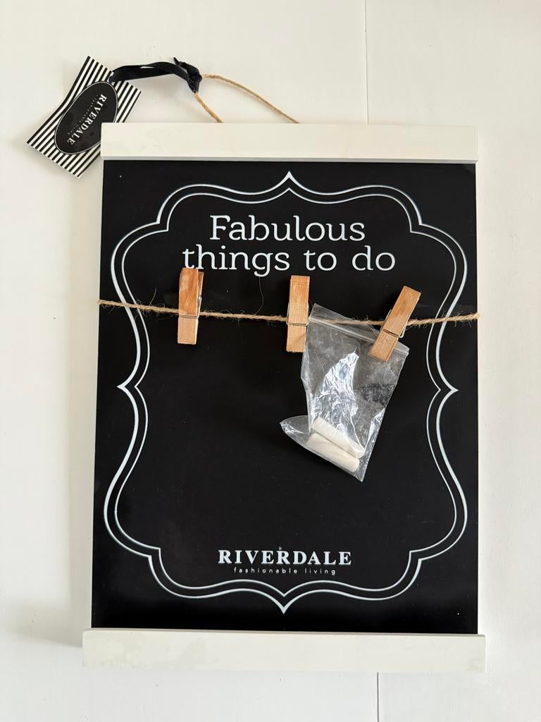 Riverdale krijtbord, Huis en Inrichting, Woonaccessoires | Memoborden, Ophalen of Verzenden, Nieuw, Krijtbord