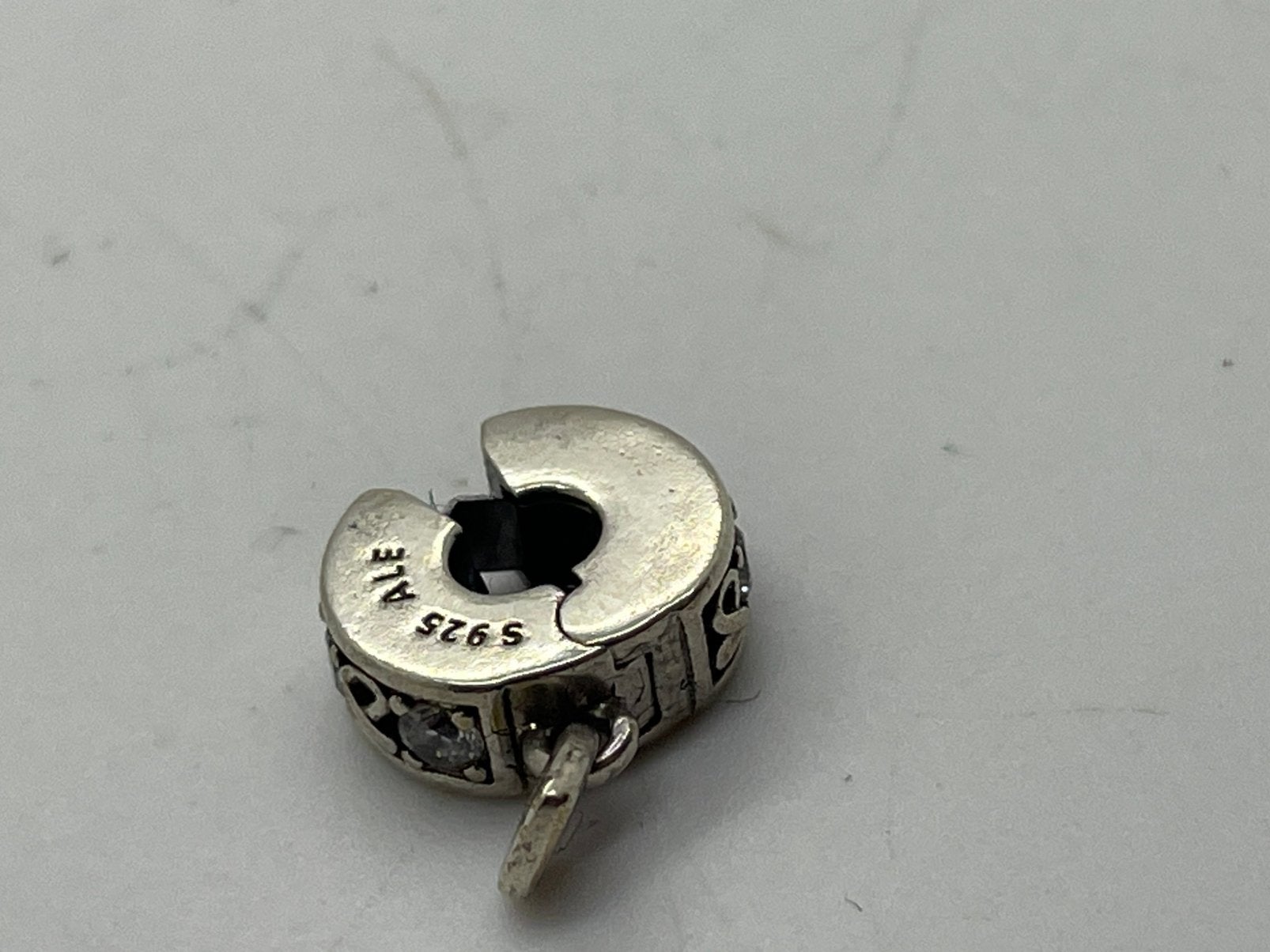 F82 Pandora zilveren stopper bedel met hartje always, Pandora, Ophalen of Verzenden, X, Zilver