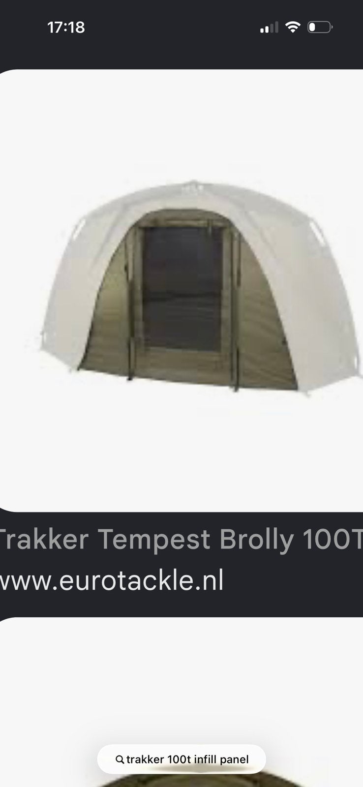INFILL PANEL TRAKKER 100T BROLLY NIEUW, Watersport en Boten, Ophalen of Verzenden, Nieuw, Overige typen