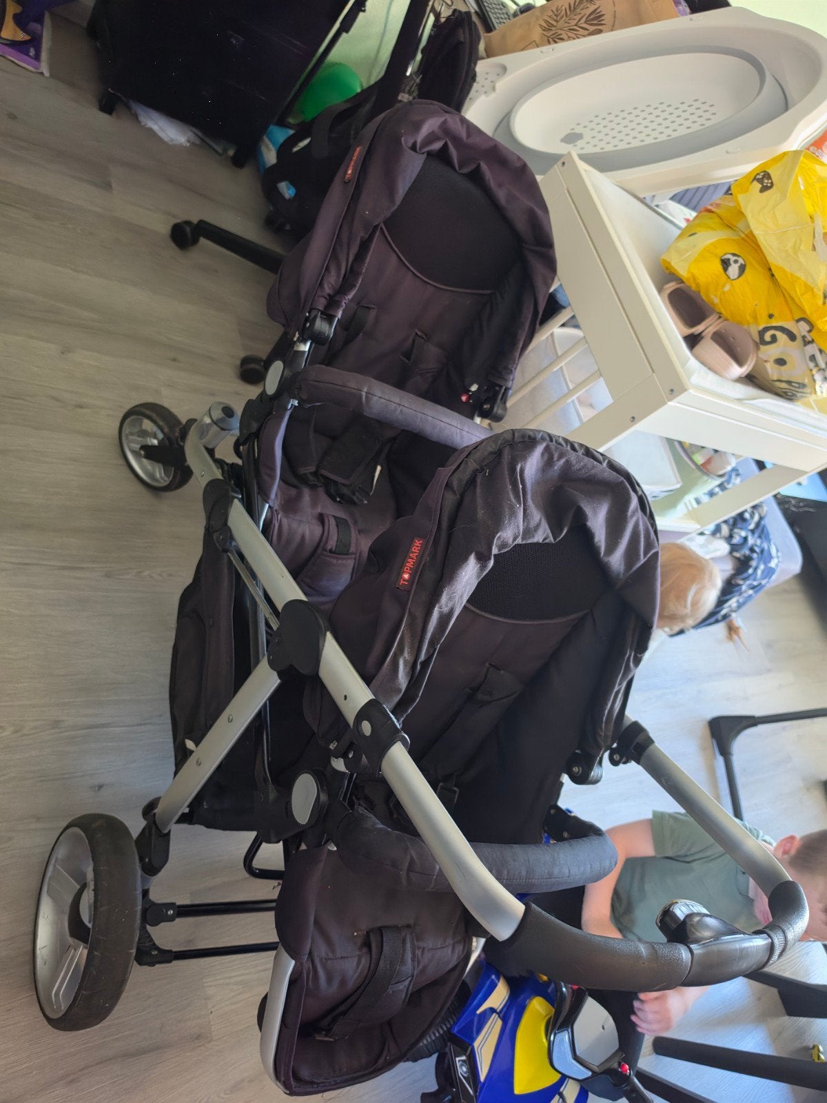 Topmark Duo Kinderwagen / buggy - 2 zit en 1 lig gedeelte, Kinderen en Baby's, Kinderwagens en Combinaties, Gebruikt, Overige merken