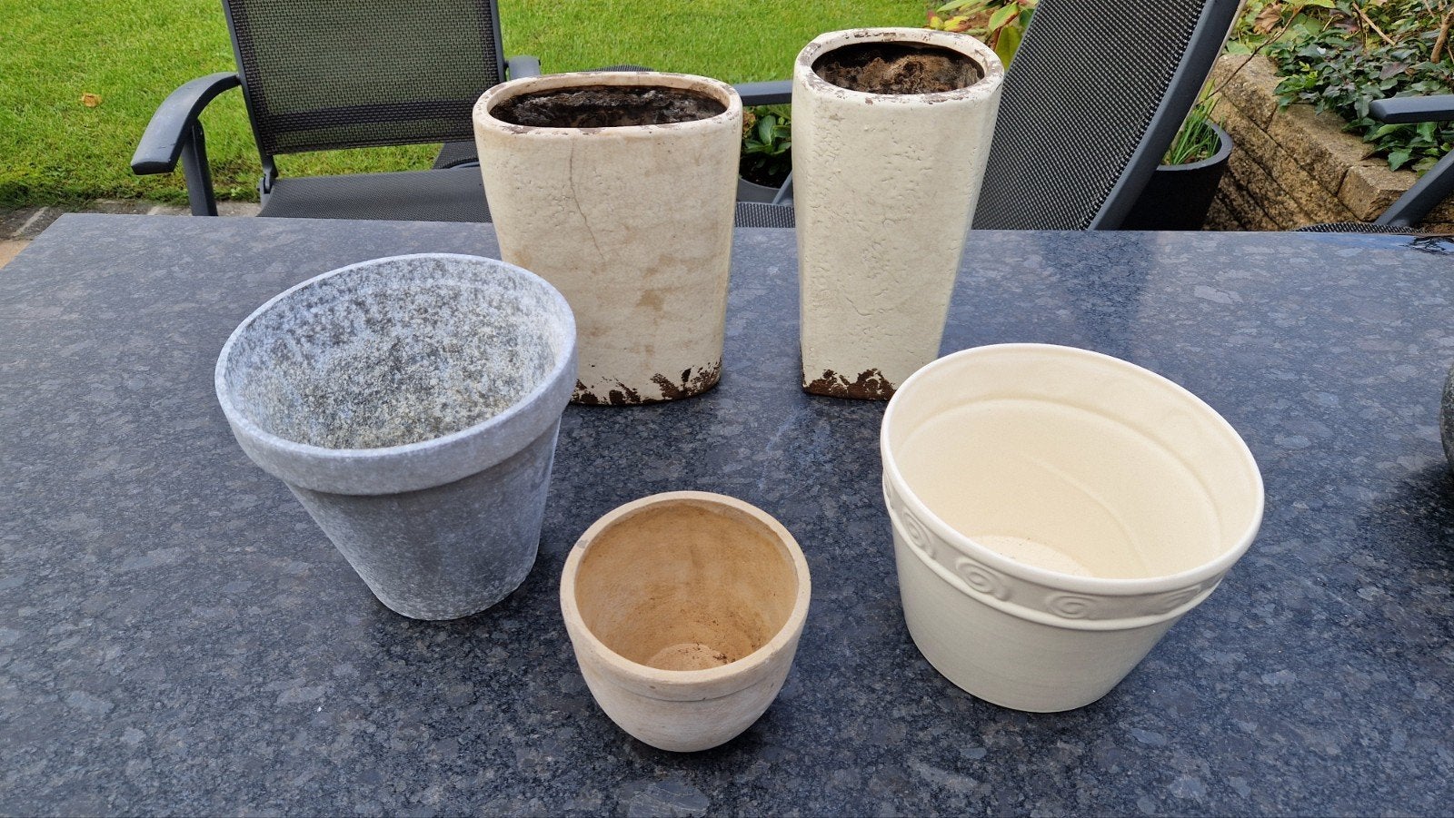 Bloempotten te koop!, Tuin en Terras, Ophalen, Rond, Aardewerk, Minder dan 40 cm