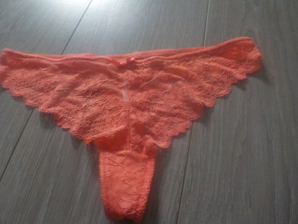 Oranje Koraal Kanten String Maat L | Nieuw | Dames Lingerie, Onbekend, Ophalen of Verzenden, Oranje, String