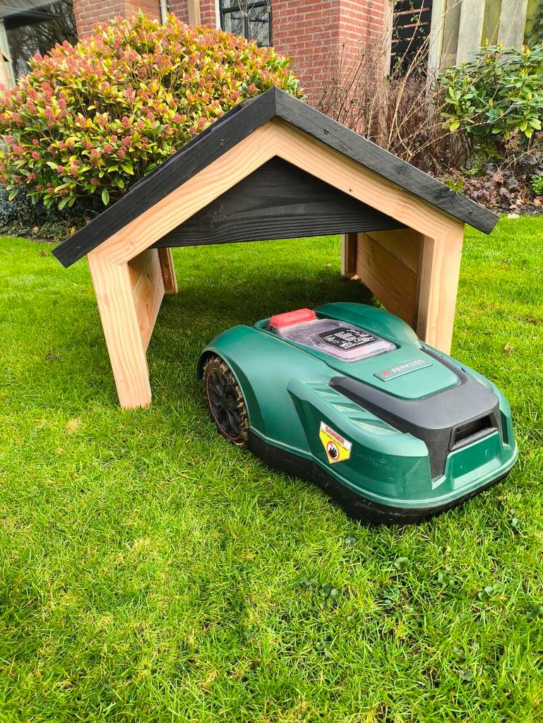 Robotmaaier garage overkapping huisje, Tuin en Terras, Overkappingen, Ophalen