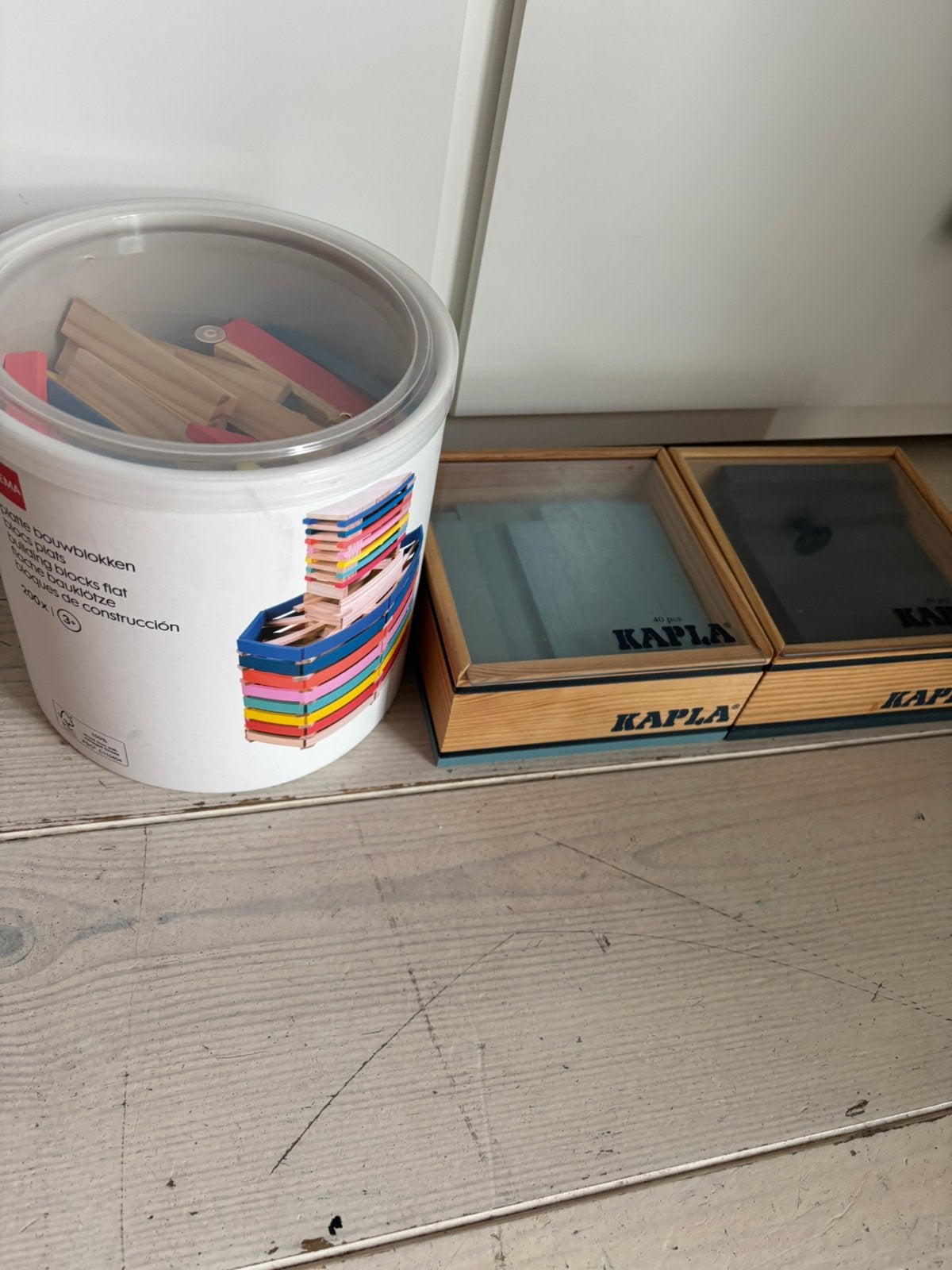 Kapla en platte bouwblokken, Ophalen of Verzenden, Gebruikt