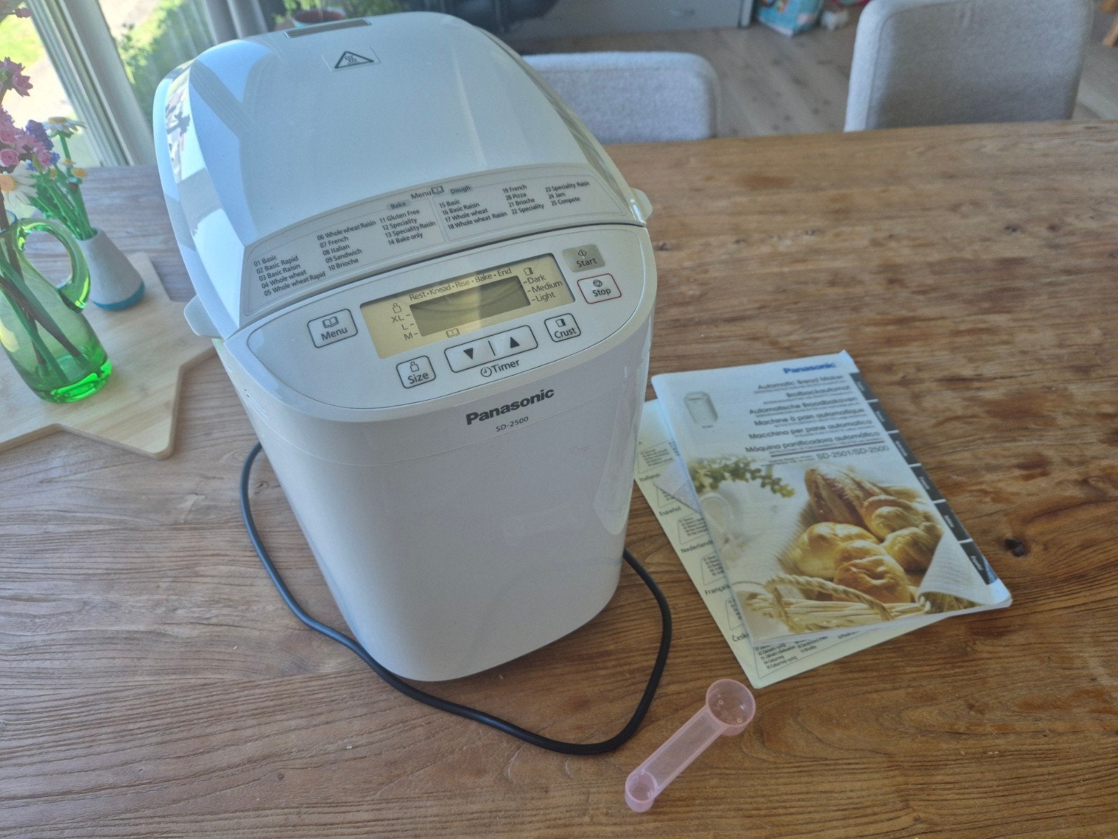 Panasonic SD-2500 Broodbakmachine - Zeer Goede Staat, Ophalen, Zo goed als nieuw, Met timer, Meer dan 10 programma's