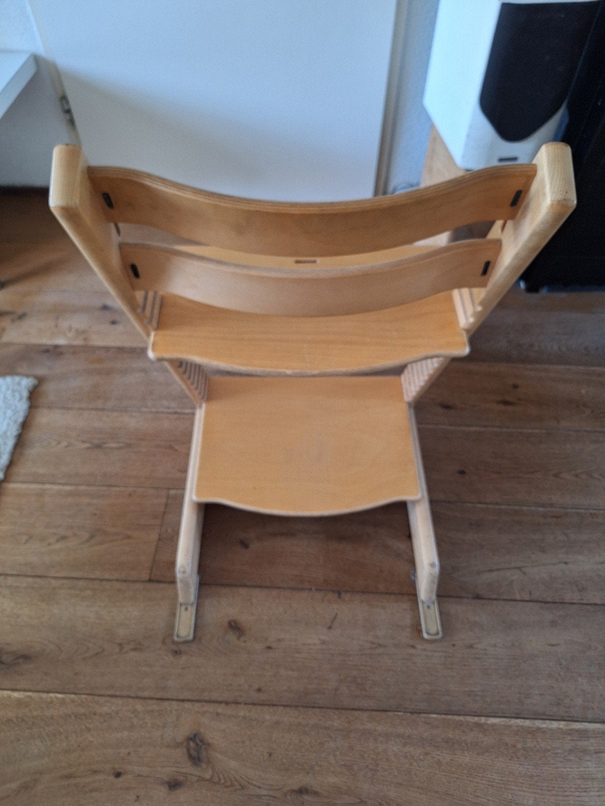 Blank houten trip trap kinderstoel prima staat, Ophalen, Gebruikt, Stoel(en)
