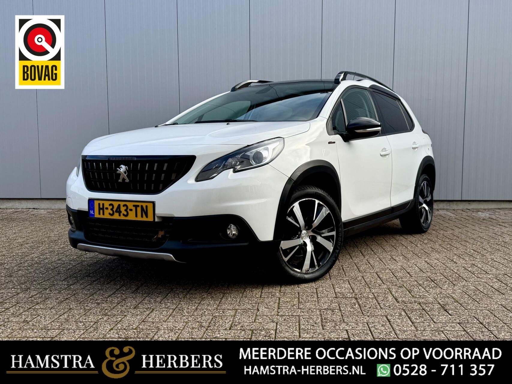 Peugeot 2008 1.2 PureTech GT-Line pano stoelverwarming wit, Euro 6, 1199 cc, 1165 kg, Bedrijf