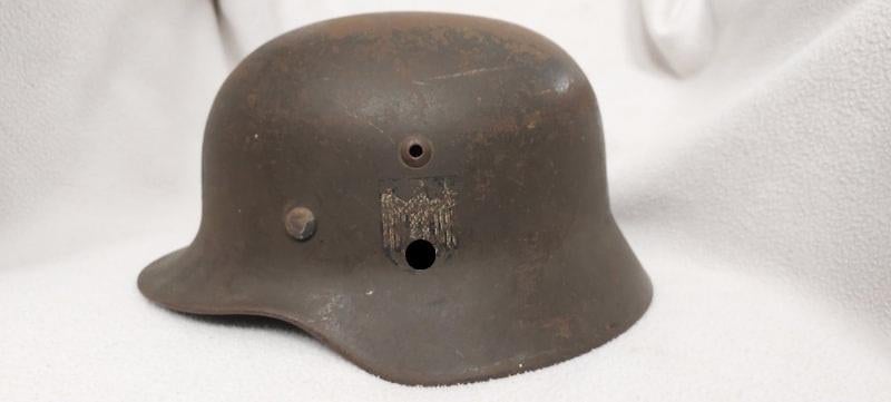 Duitse M35 helm, Verzamelen, Ophalen of Verzenden, Landmacht, Duitsland, Helm of Baret