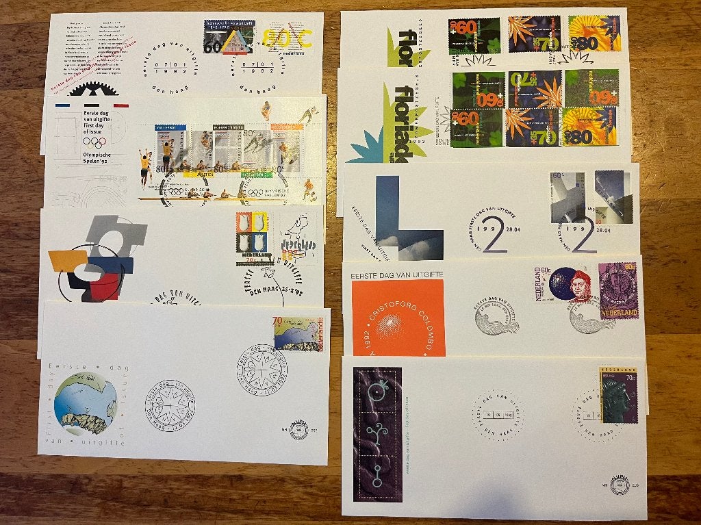 FDC's Nederland - jaargang 1992, Ophalen of Verzenden, Onbeschreven, Nederland