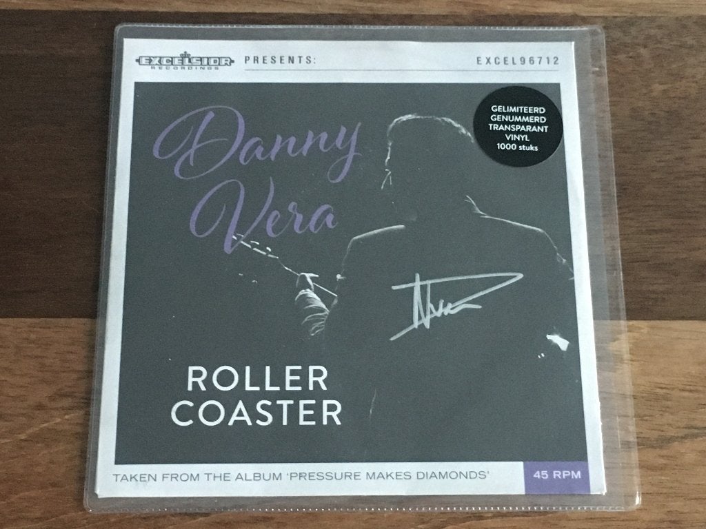 Vinyl Single Danny Vera Roller Coaster CLEAR SIGNED NUMB NEW, 7 inch, Ophalen of Verzenden, Pop, Colored vinyl
