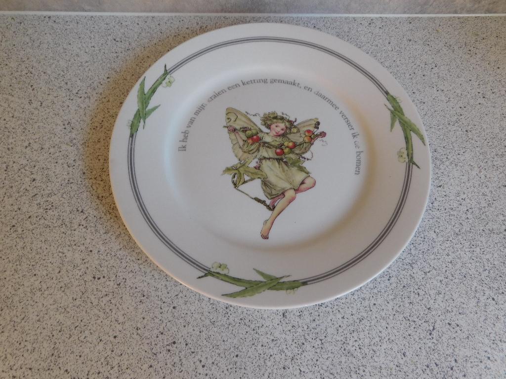Bord 19,5 cm. de Appelbloesem Flower Fairies Douwe Egberts, Huis en Inrichting, Keuken | Servies, Ophalen of Verzenden, Zo goed als nieuw