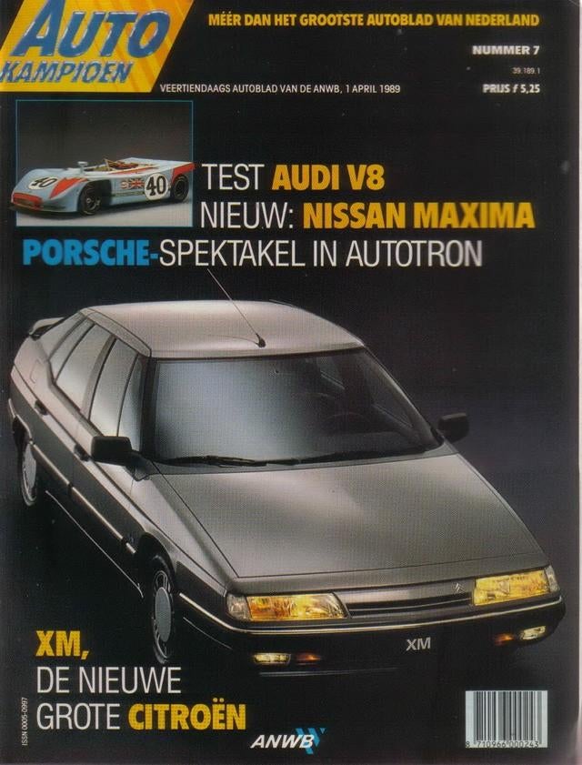 Autokampioen 7 1989 : Saab 9000i CD - Audi V8 - Citroen XM, Ophalen of Verzenden, Gelezen, Algemeen