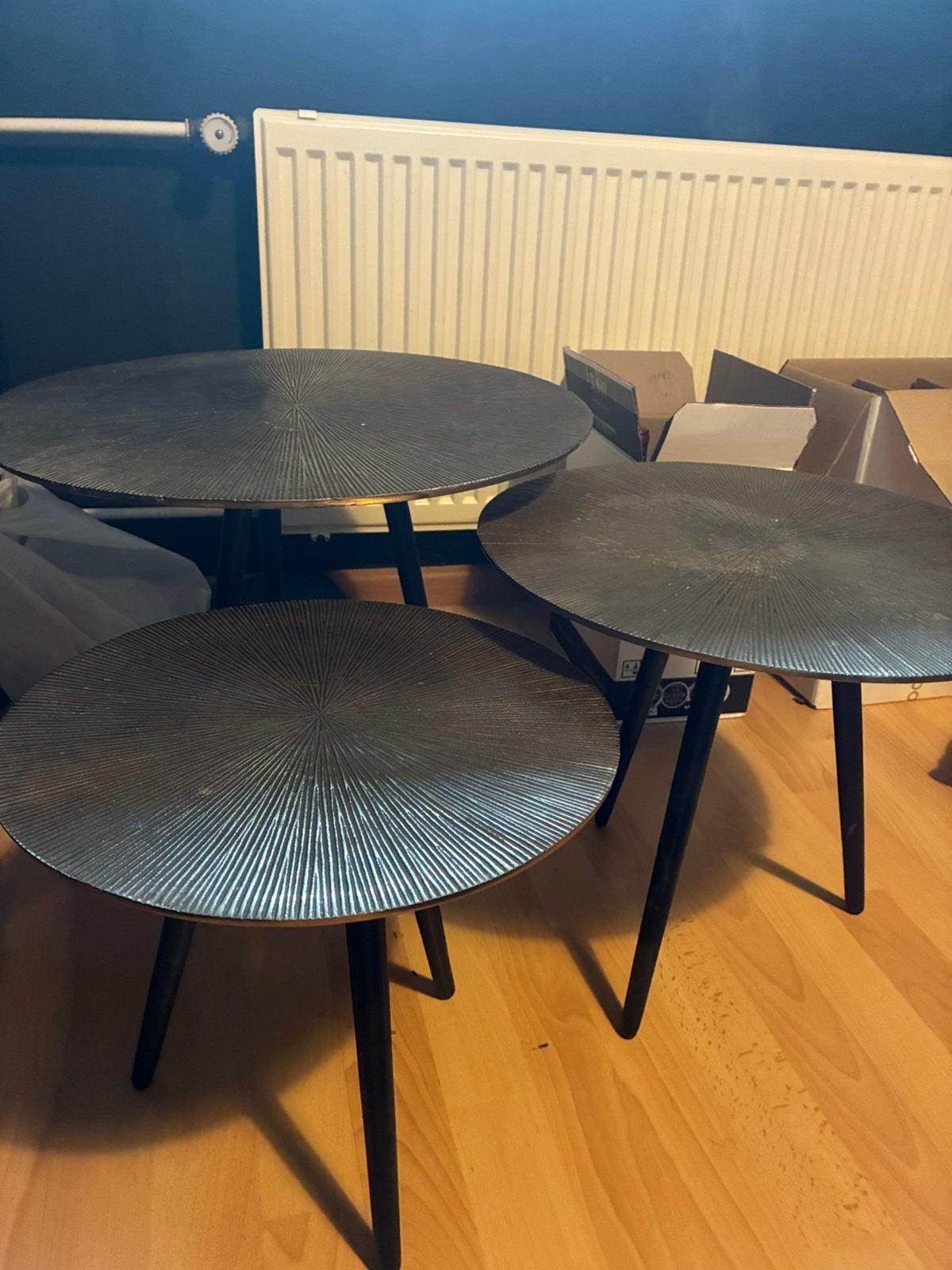 3 ronde tafeltjes, Ophalen, Minder dan 55 cm, Gebruikt, Rond