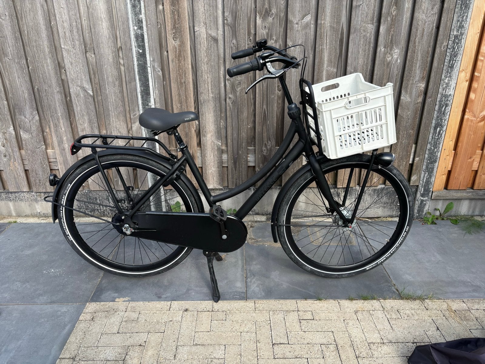 Gazelle Puur NL - Zwarte transportfiets - 2 jaar oud, Ophalen, Terugtraprem, Gebruikt, 47 tot 50 cm