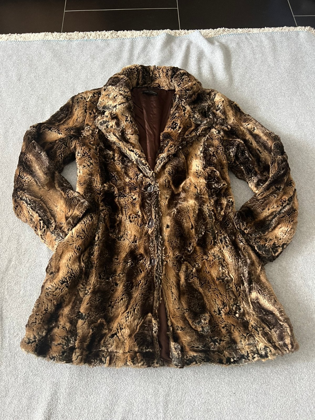 Maat 36 fake fur ‘ bont ‘ jas dames, Kleding | Dames, Ophalen of Verzenden, Zo goed als nieuw, Maat 36 (S), Zwart