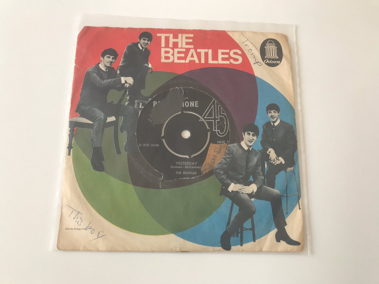 Vinyl single the beatles,yesterday/dizzy miss lizzy, Ophalen of Verzenden, Gebruikt, Pop