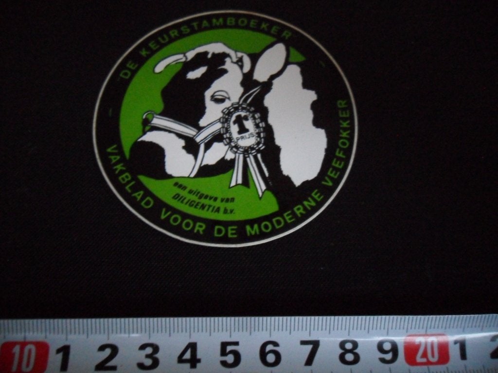 sticker De Keurstamboeker vakblad voor de moderne veefokker, Ophalen of Verzenden, Zo goed als nieuw