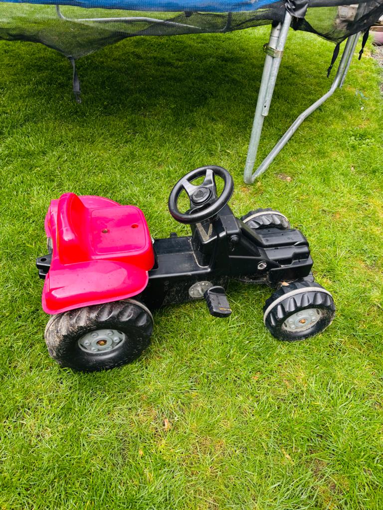 Rode traptractor voor kinderen, Ophalen of Verzenden, Gebruikt, Trapvoertuig