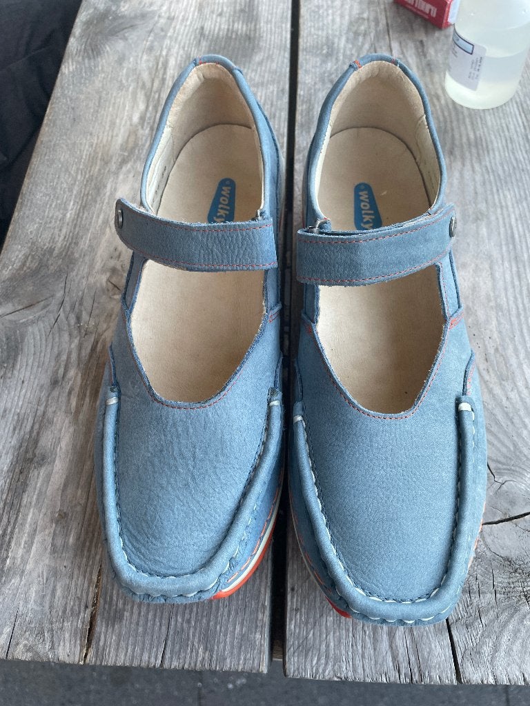 Wolky schoenen mt 39  ZGAN, Wolky, Blauw, Ophalen of Verzenden, Zo goed als nieuw