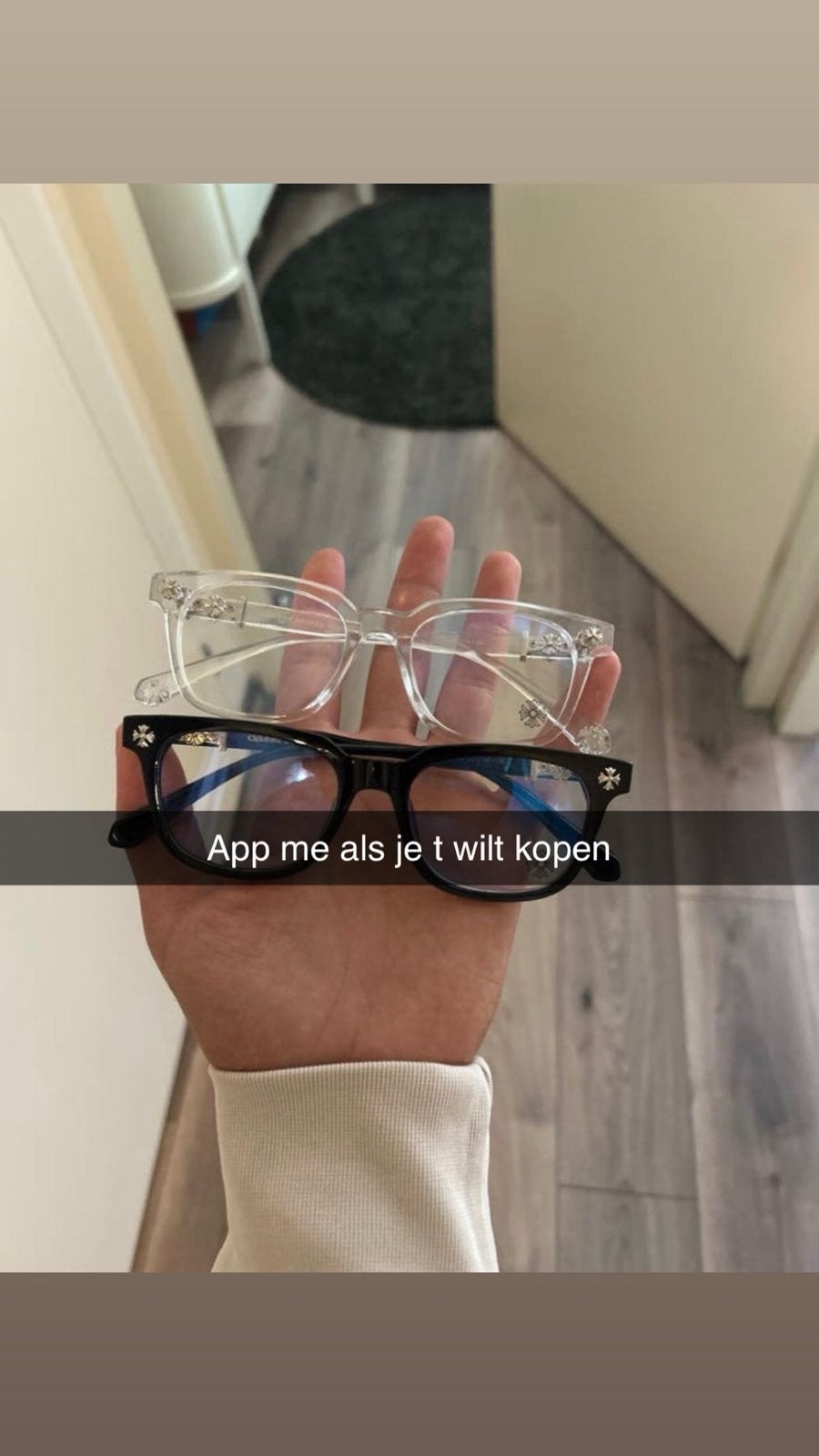 Stijlvolle brillen: Zwart en Transparant, Gebruikt, Zwart, Bril, Ophalen