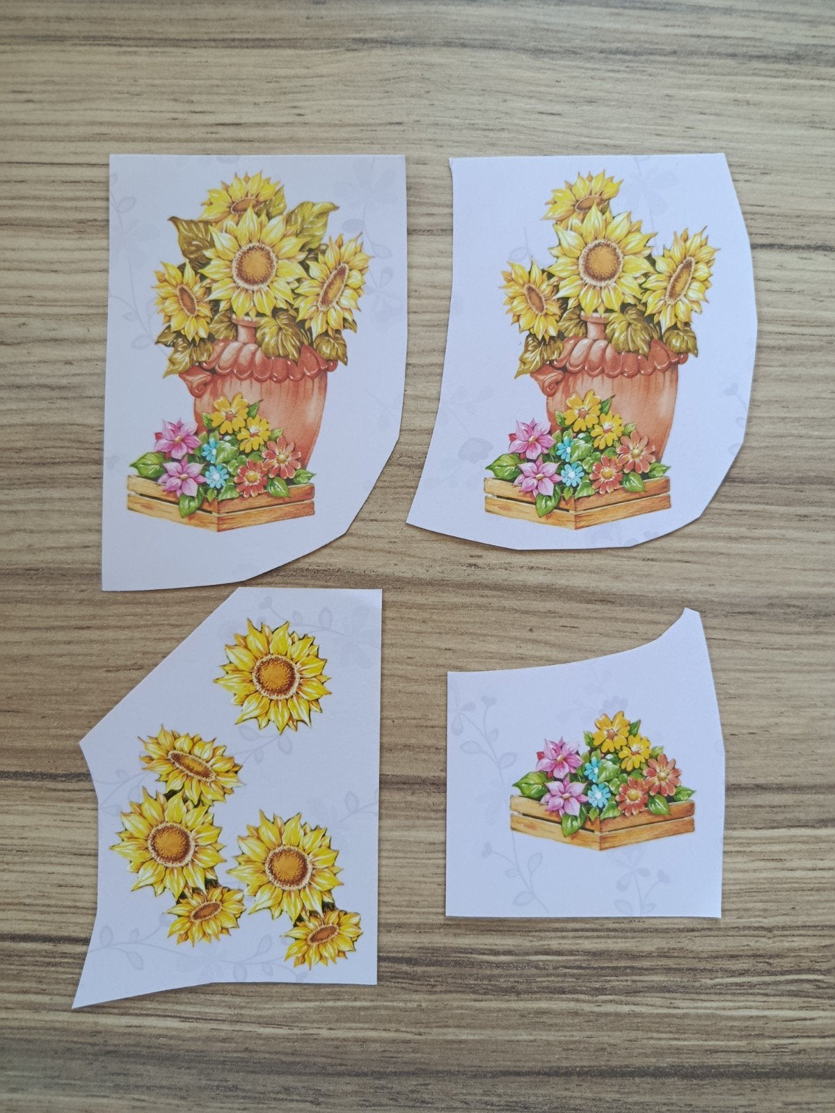 3D knipveltjes zonnebloemen met bloemen,, Ophalen of Verzenden, Nieuw, Overige thema's, Overige typen