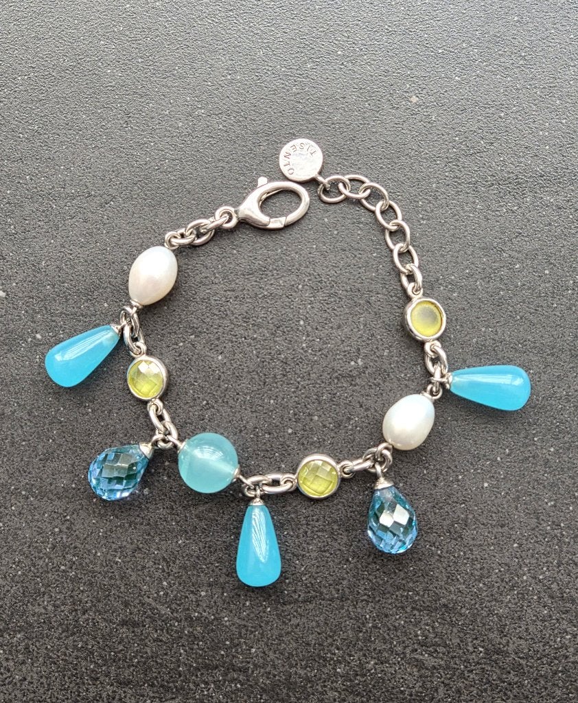 TI SENTO zilveren (925) armband met diverse bedels, Ophalen, Zo goed als nieuw, Zilver, Met bedels of kralen