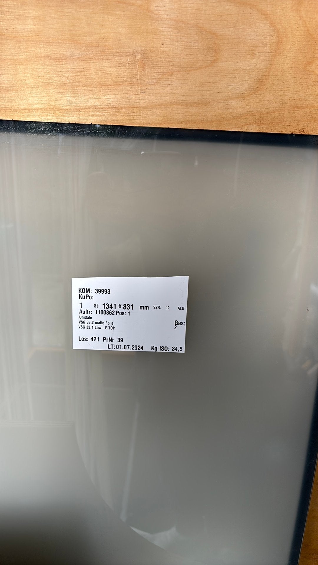 Isolatie ruit gelaagd met matte folie, Ophalen, Nieuw, Gevelraam of Ruit